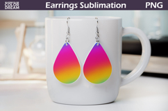Rainbow Gradient Teardrop Earrings | Iridescent Earrings Product Image 1
