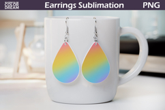 Rainbow Gradient Teardrop Earrings | Iridescent Earrings Product Image 1