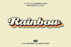 Rainbow vintage text effect