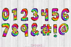 Tie Dye Doodle Font | Tie Dye Alphabet Clipart PNG Letter Product Image 3
