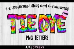 Tie Dye Doodle Font | Tie Dye Alphabet Clipart PNG Letter Product Image 1