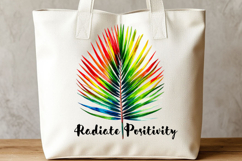 Rainbow Tropical Watercolor Leaves PNG Product Image 2