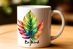 Rainbow Tropical Watercolor Leaves PNG Product Image 3