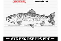 Rainbow Trout SVG PNG EPS PDF DXF Product Image 1