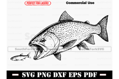 Rainbow Trout SVG PNG EPS PDF DXF Product Image 1