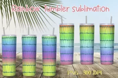 Rainbow tumbler design | Summer tumbler sublimation Product Image 1