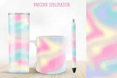rainbow unicorn tumbler and mug  sublimation