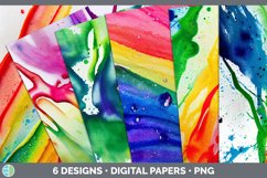 Bundle of six Rainbow background papers.