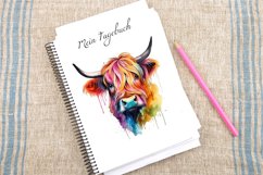 Watercolor Rainbow Watercolor Highland Cow Clipart Bundle Product Image 4