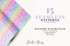 Seamless Rainbow Watercolor Digital Paper Product Image 2
