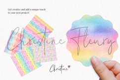 Seamless Rainbow Watercolor Digital Paper Product Image 3