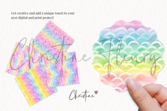 Rainbow Watercolor Digital Paper Mini Pack Product Image 3