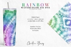 Rainbow Watercolor Tie Dye Sublimation Digital Paper Product Image 2