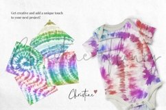 Rainbow Watercolor Tie Dye Sublimation Digital Paper Product Image 4