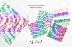 Rainbow Watercolor Tie Dye Sublimation Digital Paper Product Image 3