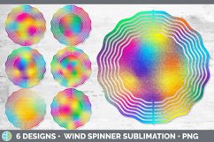 Bundle of six Rainbow wind spinner sublimation designs.