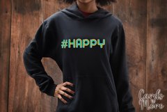 Hashtag Happy, 6 designs, PNG, T-shirt, mug, sublimation Product Image 6
