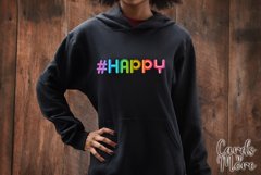 Hashtag Happy, 6 designs, PNG, T-shirt, mug, sublimation Product Image 4