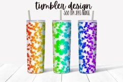 Rainbow Splatters Tumbler Wrap Design With Blank Space Product Image 1