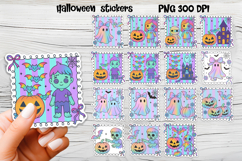 Iridescent Halloween stickers | Printable Halloween sticker Product Image 1