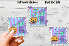 Iridescent Halloween stickers | Printable Halloween sticker Product Image 1