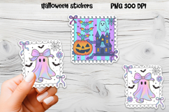 Iridescent Halloween stickers | Printable Halloween sticker Product Image 1
