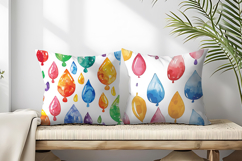 Raindrops Shaped Like Balloons Watercolor Quirky Cartoon DP Product Image 2