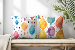 Raindrops Shaped Like Balloons Watercolor Quirky Cartoon DP Product Image 2