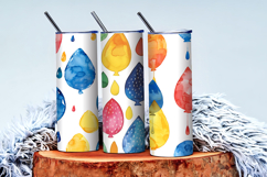 Raindrops Shaped Like Balloons Watercolor Quirky Cartoon DP Product Image 3