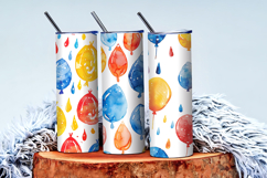 Raindrops Shaped Like Balloons Watercolor Quirky Cartoon DP Product Image 3