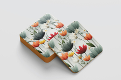 Raindrop Florals Vol.1 Seamless Digital Paper, 36 PNG Product Image 11