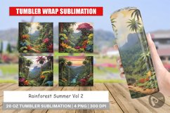 Tumbler Sublimation Wrap Summer Jungle Product Image 1