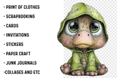 Rainy Day Animals Watercolor Clipart Product Image 2