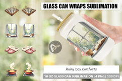 Glass Can Cozy Rainy Day Product Image 1