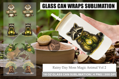Rainy Day Moss Magic Animal Glass Can Product Image 1