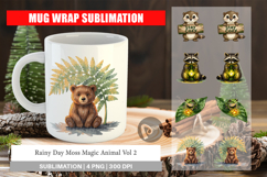 Rainy Day Moss Magic Animal Mug Wrap Product Image 1