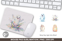 Rainy Day Ugly Ghost Mouse Pad Product Image 1