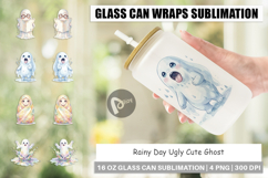 Rainy Day Ugly Ghost Glass Can Product Image 1
