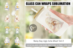 Rainy Day Ugly Ghost Glass Can Product Image 1