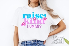 Raise Kind Humans SVG PNG - Floral Kinder Teacher Shirt Gift Product Image 6
