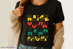 Raise Your Hand And Fight T-Shirt Design SVG Cut File Product Image 2