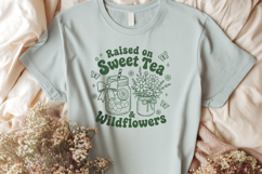 Raised on Sweet Tea Wildflowers SVG, Southern Country PNG Product Image 2