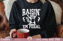 Raisin Em Feral, Funny Mom Shirt Design, Sarcastic Mom Svg Product Image 3
