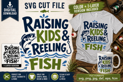 Raising kids Fishing Quote SVG, Dad Fishing svg, Product Image 1