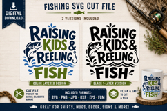 Raising kids Fishing Quote SVG, Dad Fishing svg, Product Image 2