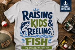Raising kids Fishing Quote SVG, Dad Fishing svg, Product Image 4