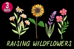 Raising Wildflowers Machine Embroidery Design - 3 sizes Product Image 2