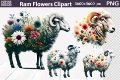 Farm Animals Flowers Bundle | Double Exposure Sublimation Product Image 13