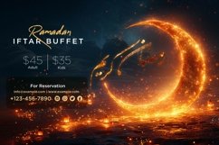 Ramadan Iftar Buffet Banner Design Template Product Image 1