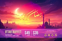 Ramadan Iftar Buffet Banner Design Template Product Image 1
